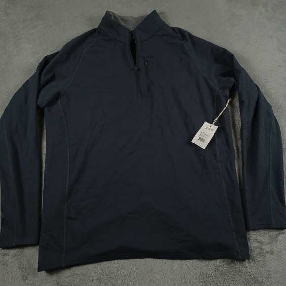 Free Fly Sweater Mens XL Gray 1/4 Zip Bamboo Heritage Fleece NWT - Picture 1 of 9